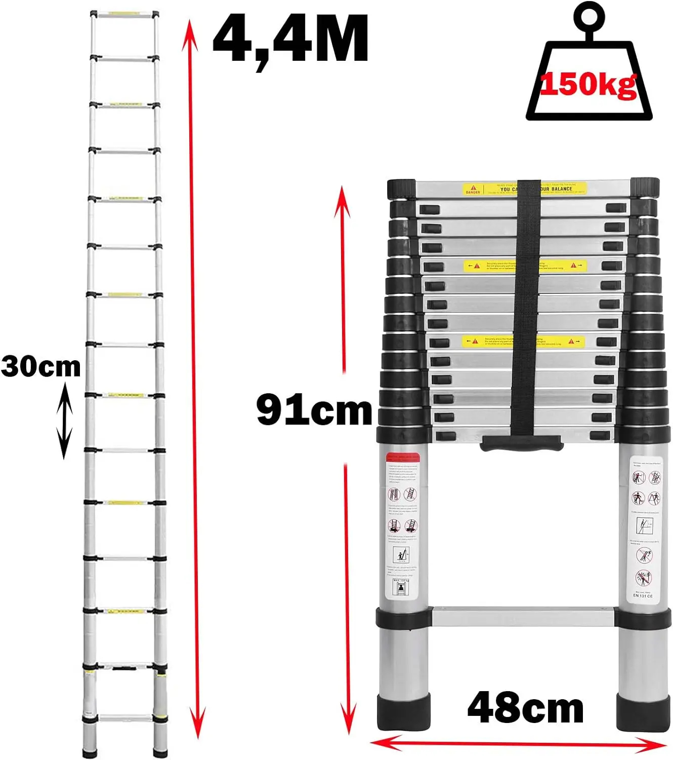 échelle pliante compacte